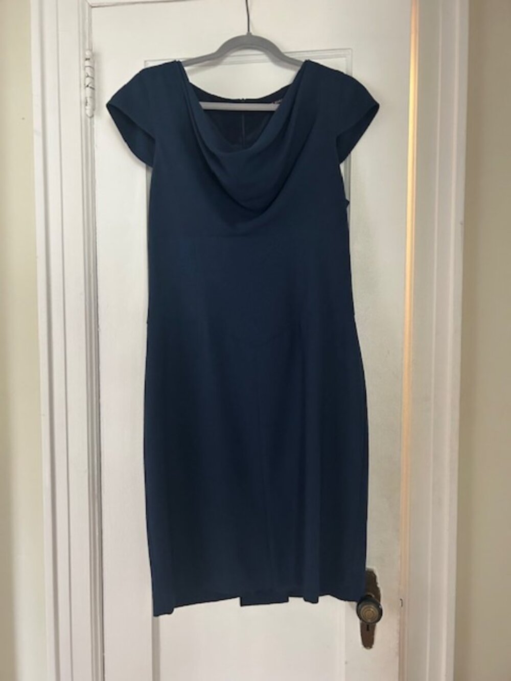 Navy - Black Halo Crepe Dress - Size 12